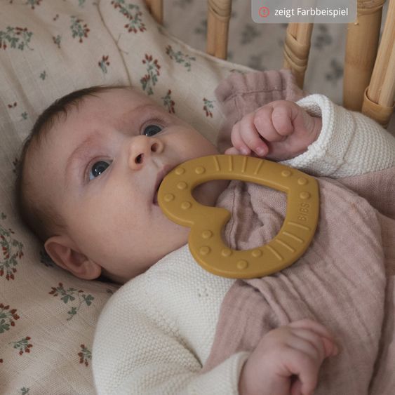 Bibs Teething ring - Baby Bitie - Heart - Peach