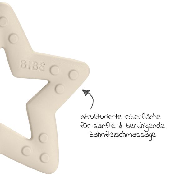 Bibs Beißring - Baby Bitie - Star - Ivory