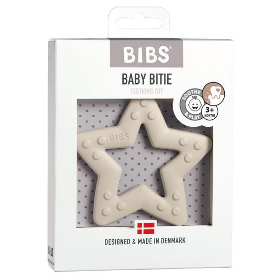Bibs Beißring - Baby Bitie - Star - Ivory