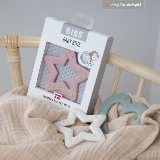 Bibs Beißring - Baby Bitie - Star - Ivory