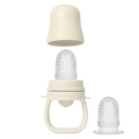 Bibs Fruit teat baby feeder with 2x silicone beak - Ivory
