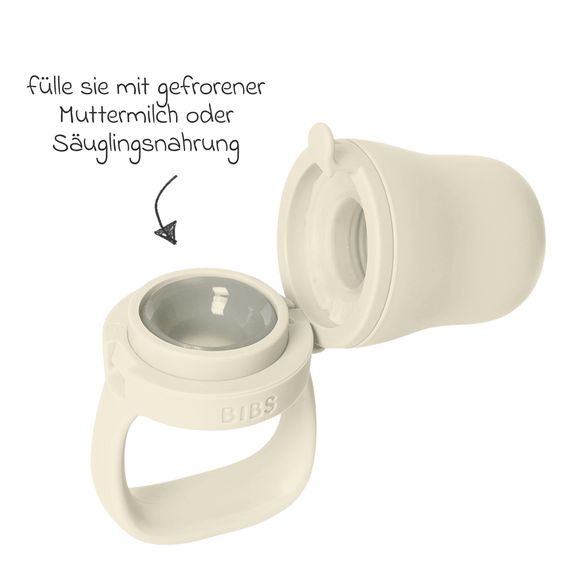 Bibs Fruit teat baby feeder with 2x silicone beak - Ivory