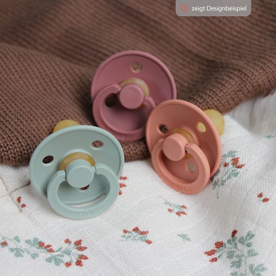 Bibs Luminous pacifier - Color 2-pack - Night - Blush / Vanilla - Gr. 6-18 M