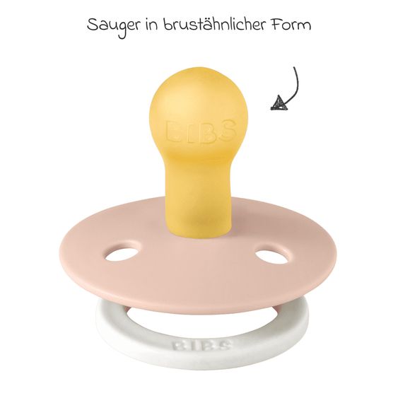 Bibs Leucht-Schnuller Colour 2er Pack - Night - Blush / Woodchuck - Gr. 0-6 M