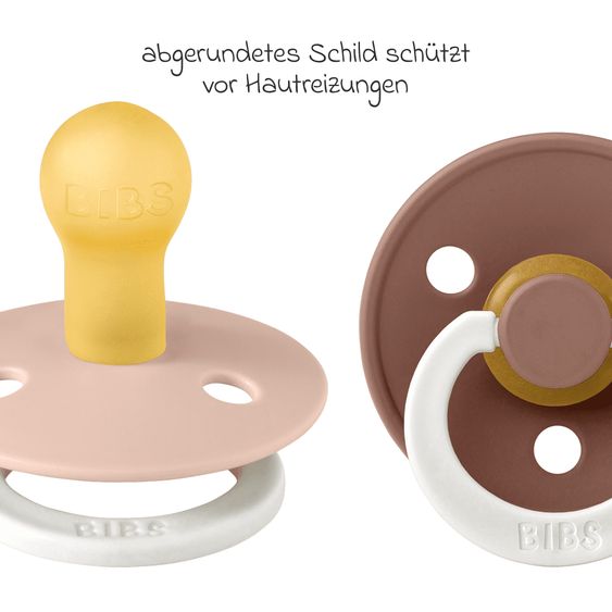Bibs Leucht-Schnuller Colour 2er Pack - Night - Blush / Woodchuck - Gr. 0-6 M