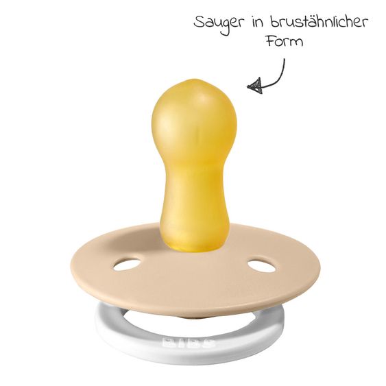Bibs Leucht-Schnuller - Colour 2er Pack - Night - Dark Oak / Vanilla - Gr. 6-18 M