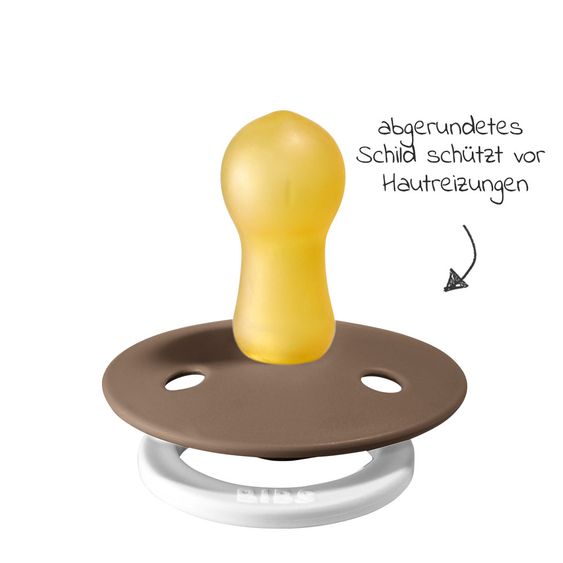 Bibs Leucht-Schnuller - Colour 2er Pack - Night - Dark Oak / Vanilla - Gr. 6-18 M