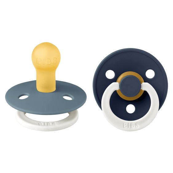 Bibs Leucht-Schnuller Colour 2er Pack - Night - Petrol / Deep Space - Gr. 0-6 M