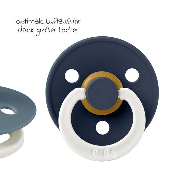 Bibs Leucht-Schnuller Colour 2er Pack - Night - Petrol / Deep Space - Gr. 0-6 M