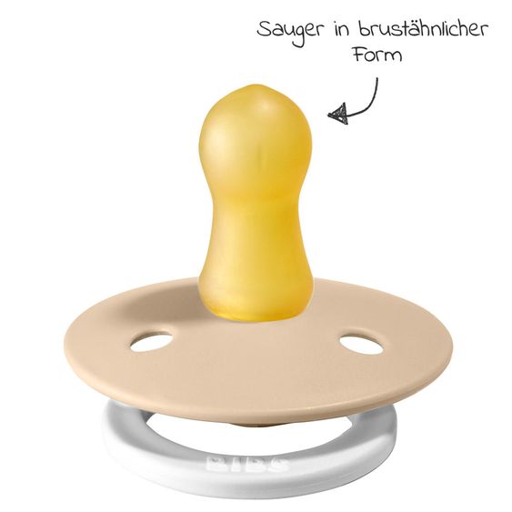 Bibs Leucht-Schnuller - Colour 2er Pack - Night - Vanilla / Dark Oak - Gr. 0-6 M