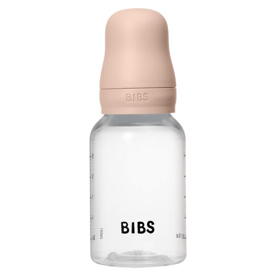 Bibs PP-Flasche 2er Pack Baby Bottle Round 150 ml + Silikon-Trinksauger - Blush