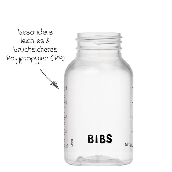Bibs PP-Flasche 2er Pack Baby Bottle Round 150 ml + Silikon-Trinksauger - Sage