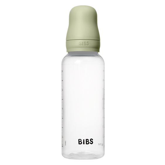 Bibs PP-Flasche 2er Pack Baby Bottle Round 270 ml + Latex-Trinksauger - Sage