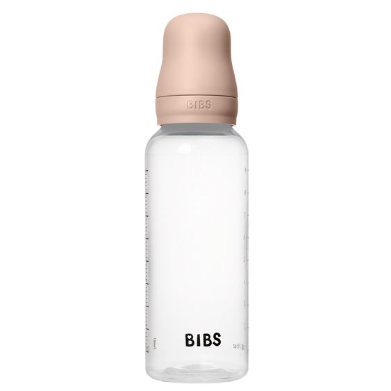 Bibs PP-Flasche 2er Pack Baby Bottle Round 270 ml + Silikon-Trinksauger - Blush