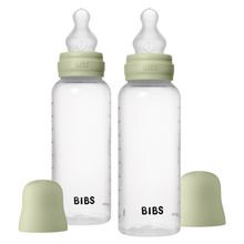 PP-Flasche 2er Pack Baby Bottle Round 270 ml + Silikon-Trinksauger - Sage