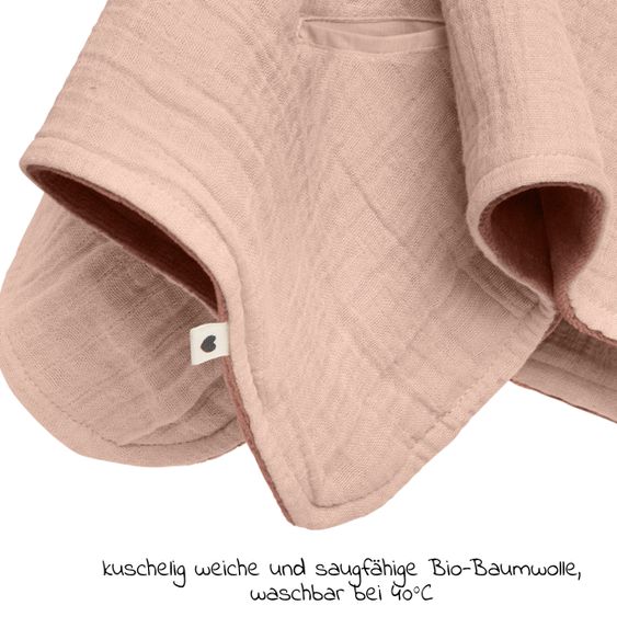 Bibs Cuddle cloth with kangaroo ears and pacifier attachment - Blush