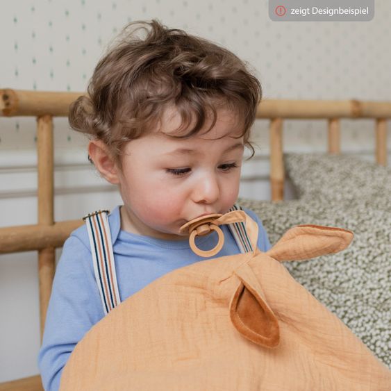 Bibs Cuddle cloth with kangaroo ears and pacifier attachment - Blush