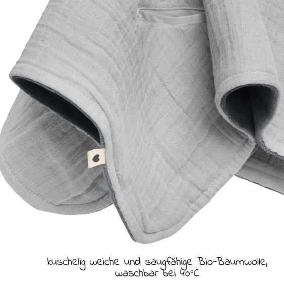 Bibs Schmusetuch mit Känguru-Ohren und Schnullerbefestigung - Cloud