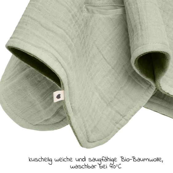 Bibs Schmusetuch mit Känguru-Ohren und Schnullerbefestigung - Sage