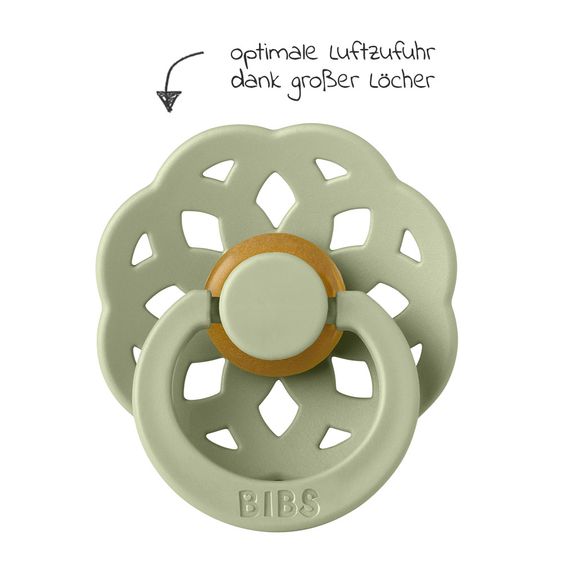 Bibs Schnuller 2er Pack Boheme - Naturkautschuk 6-18 M - Sage / Cloud