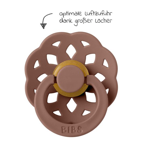 Bibs Schnuller 2er Pack Boheme - Naturkautschuk 6-18 M - Woodchuck / Blush