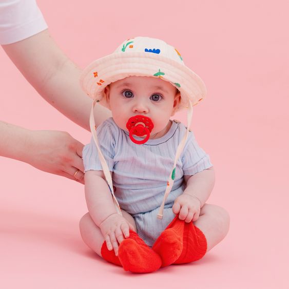 Bibs Pacifier 2-Pack Boheme Natural Rubber - Vanilla / Candy Apple - Gr. 0-6 M