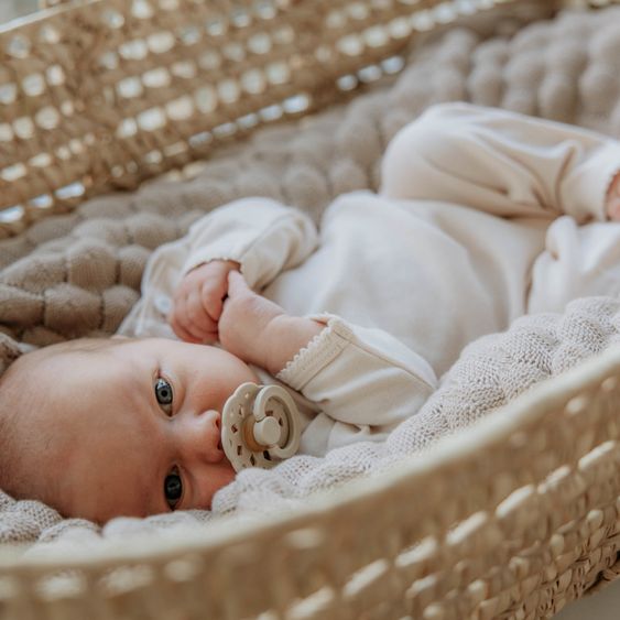 Bibs Pacifier 2-Pack Boheme Natural Rubber - Vanilla / Candy Apple - Gr. 0-6 M