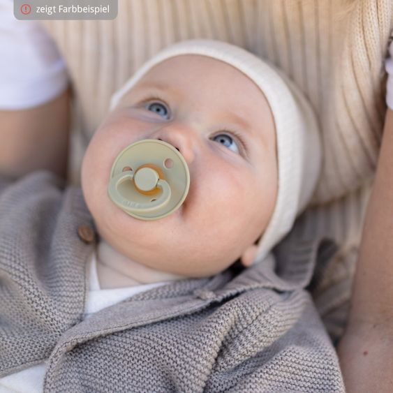 Bibs Pacifier 2 Pack Colour Anatomical Natural Rubber Teat 0-6 M - Baby Blue / Petrol