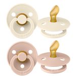 Schnuller 2er Pack Colour Anatomischer Sauger aus Naturkautschuk 0-6 M - Ivory / Blush