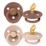 Schnuller 2er Pack Colour Anatomischer Sauger aus Naturkautschuk 0-6 M - Woodchuck / Blush
