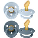 Schnuller 2er Pack Colour Anatomischer Sauger aus Naturkautschuk 6-18 M - Baby Blue / Petrol
