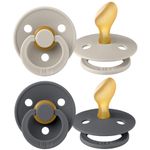 Pacifier 2 Pack Colour Anatomical Natural Rubber Teat 6-18 M - Sand / Iron