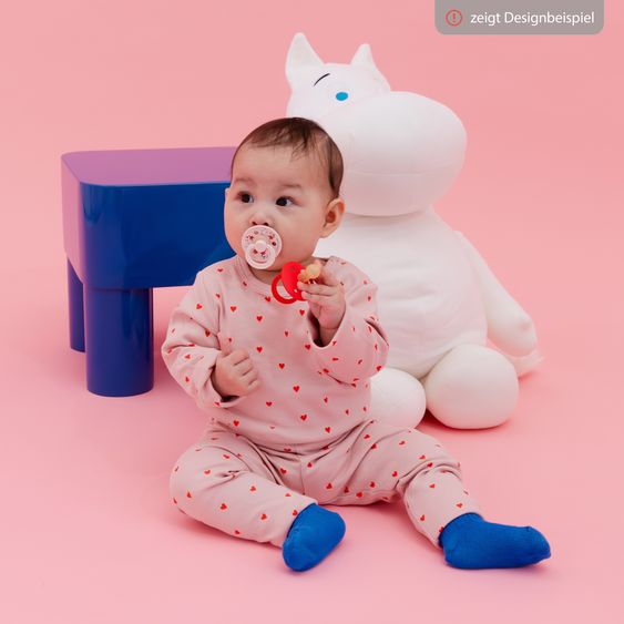 Bibs Succhietto 2er Pack Colore - Moomin Dreaming Baby - Baby Pink / Hush - Gr. 0-6 M