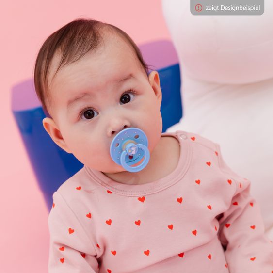 Bibs Succhietto 2er Pack Colore - Moomin Dreaming Baby - Baby Pink / Hush - Gr. 0-6 M