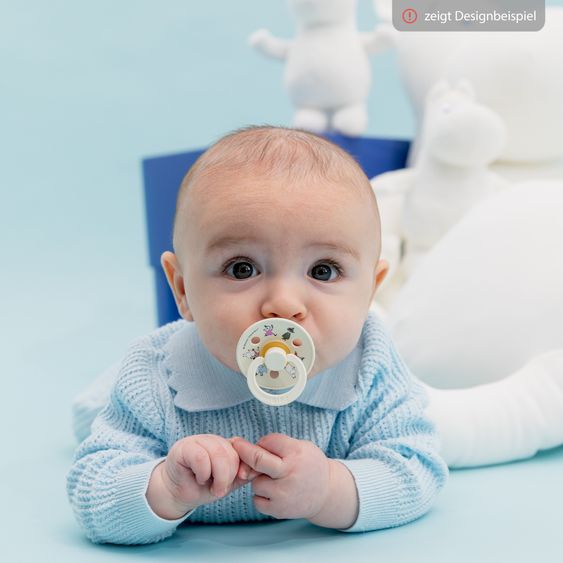 Bibs Succhietto 2er Pack Colore - Moomin Dreaming Baby - Baby Pink / Hush - Gr. 0-6 M