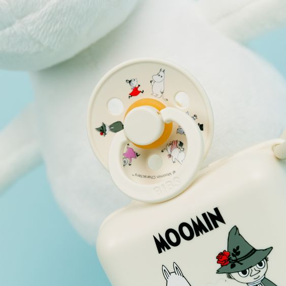 Bibs Succhietto 2er Pack Colore - Moomin Friends - Avorio / Salvia - Gr. 0-6 M