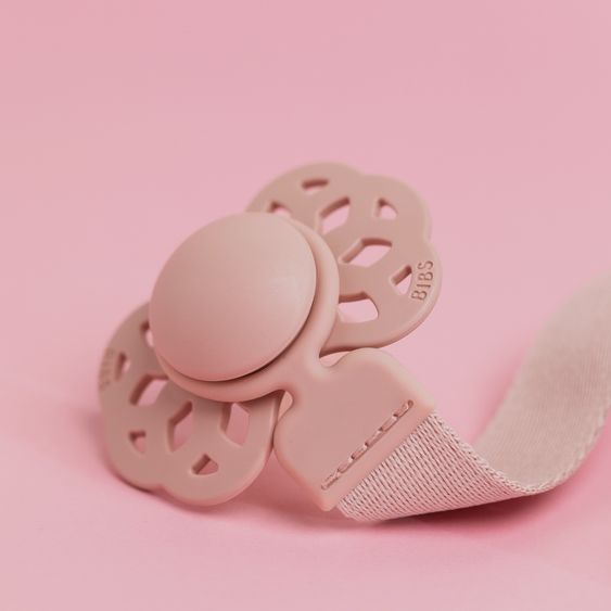 Bibs Schnuller 2er Pack Infinity Anatomischer Sauger aus Silikon - Blush / Woodchuck - Gr. 0-6 M