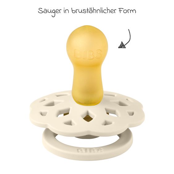 Bibs Schnuller 4er Pack Boheme Naturkautschuk - Ivory / Blush / Blossom / Dusky Lilac - Gr. 0-6 M