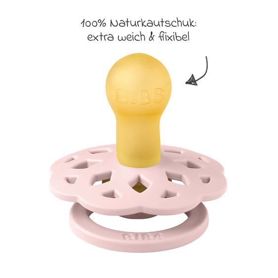 Bibs Schnuller 4er Pack Boheme Naturkautschuk - Ivory / Blush / Blossom / Dusky Lilac - Gr. 0-6 M