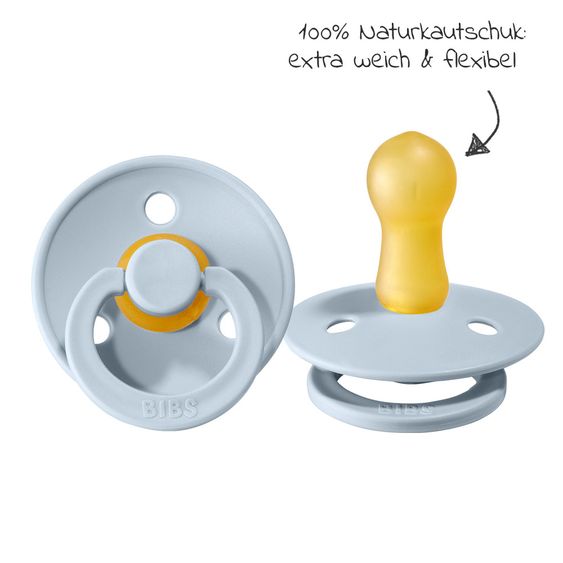 Bibs Schnuller - Colour 2er Pack - Baby Blue - Gr. 6-18 M