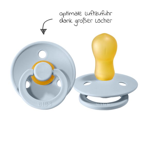 Bibs Schnuller - Colour 2er Pack - Baby Blue / Iron - Gr. 18 M+