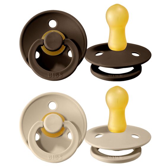 Bibs Schnuller - Colour 2er Pack - Chocolate / Sand - Gr. 6-18 M