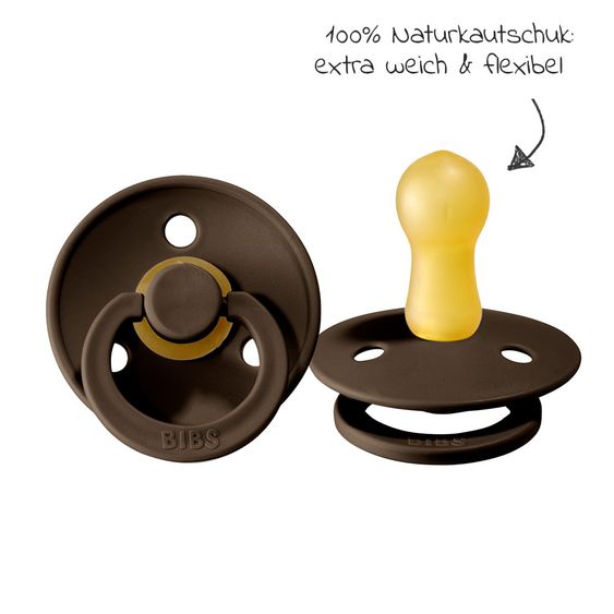 Bibs Schnuller - Colour 2er Pack - Chocolate / Sand - Gr. 6-18 M