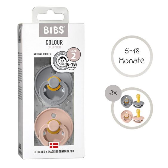 Bibs Schnuller - Colour 2er Pack - Cloud / Blush - Gr. 6-18 M