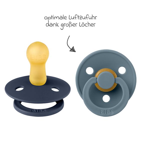 Bibs Schnuller - Colour 2er Pack - Deep Space / Petrol - Gr. 6-18 M