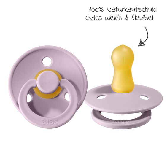 Bibs Schnuller - Colour 2er Pack - Dusty Lilac / Heather - Gr. 0-6 M