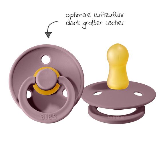 Bibs Schnuller - Colour 2er Pack - Dusty Lilac / Heather - Gr. 0-6 M