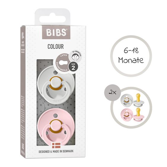 Bibs Schnuller - Colour 2er Pack - Haze / Blossom - Gr. 6-18 M