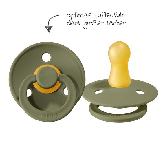 Bibs Schnuller - Colour 2er Pack - Honey Bee / Olive - Gr. 0-6 M