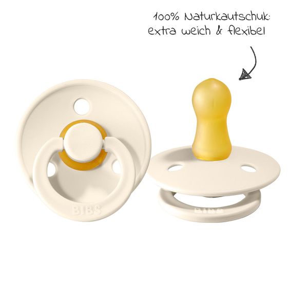 Bibs Schnuller - Colour 2er Pack - Ivory / Ruby - Gr. 0-6 M